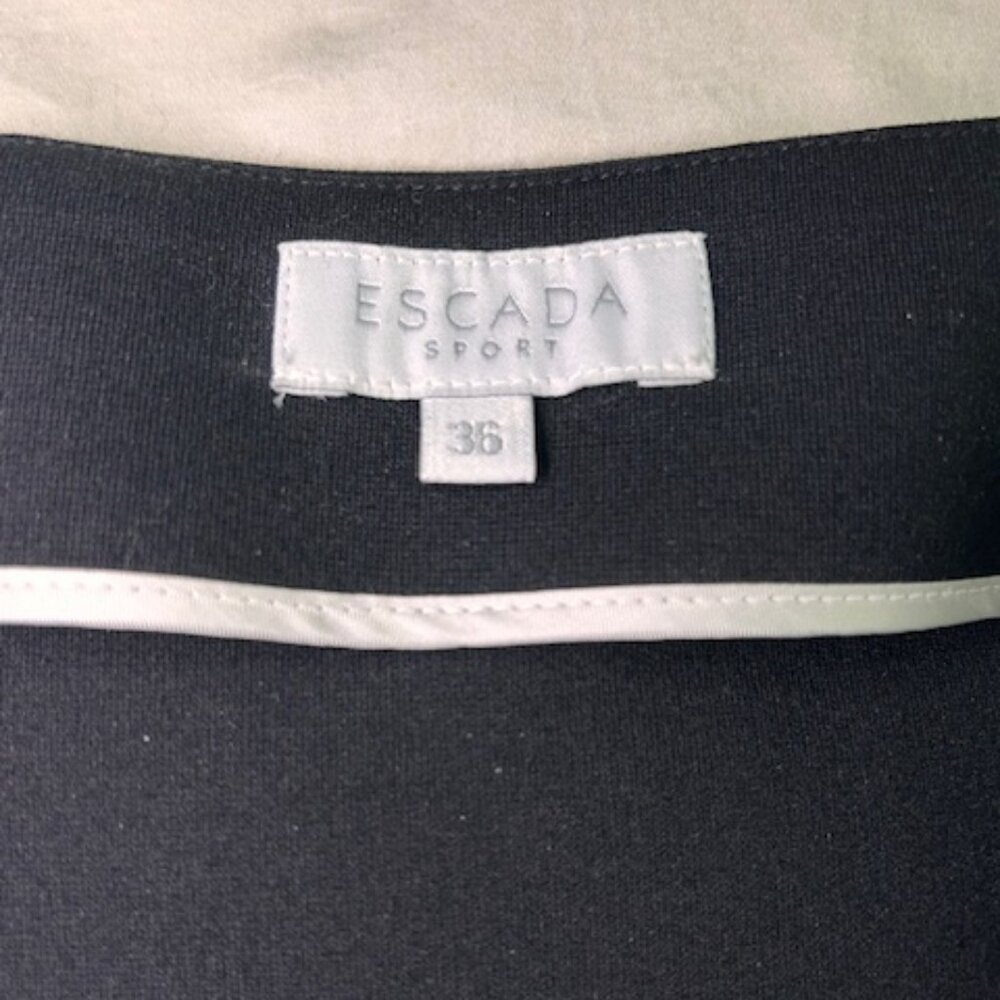 Escada Sport Black Pencil Skirt w Herringbone Side Trim *See Measurements* Small - Picture 4 of 13